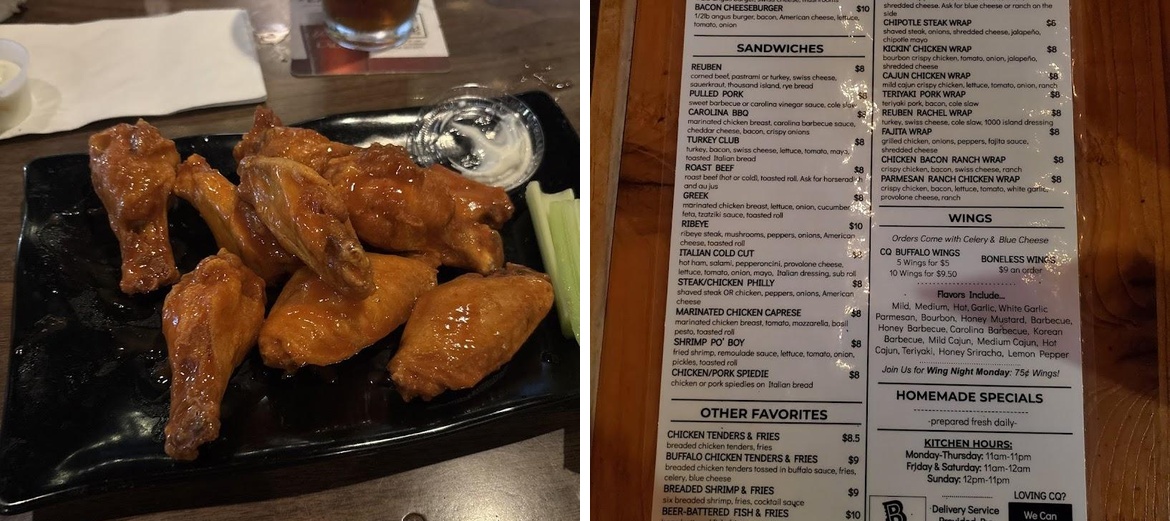 Close Quarters Menu