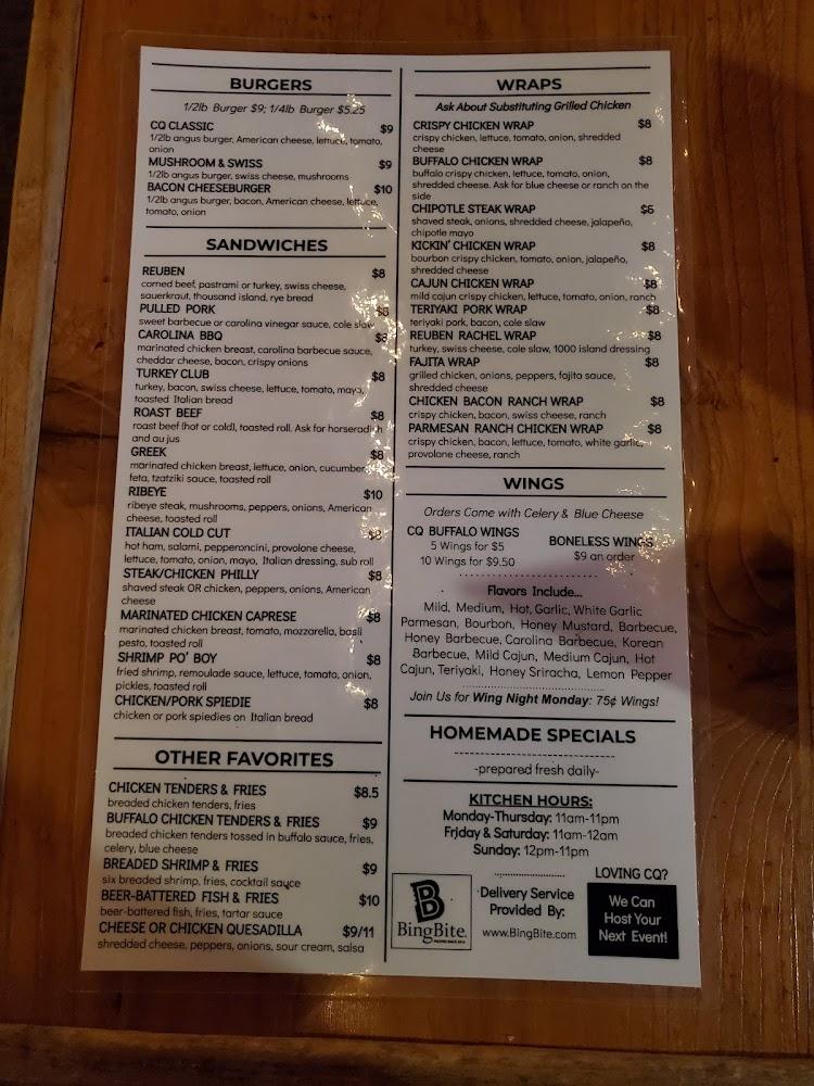 Close Quarters Menu image 1